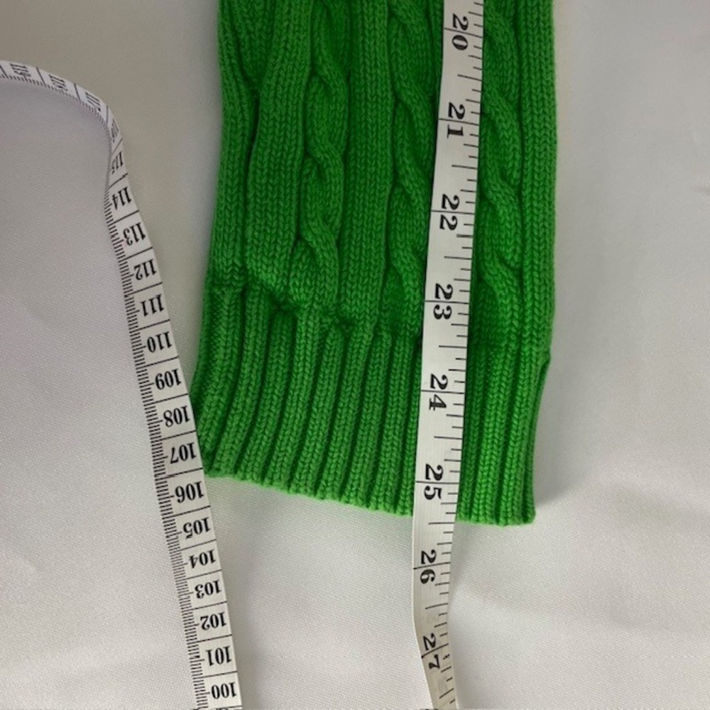 Lauren Ralph Lauren Medium Green Classic Cotton V-Neck Sweater Preppy Classic - Picture 6 of 7